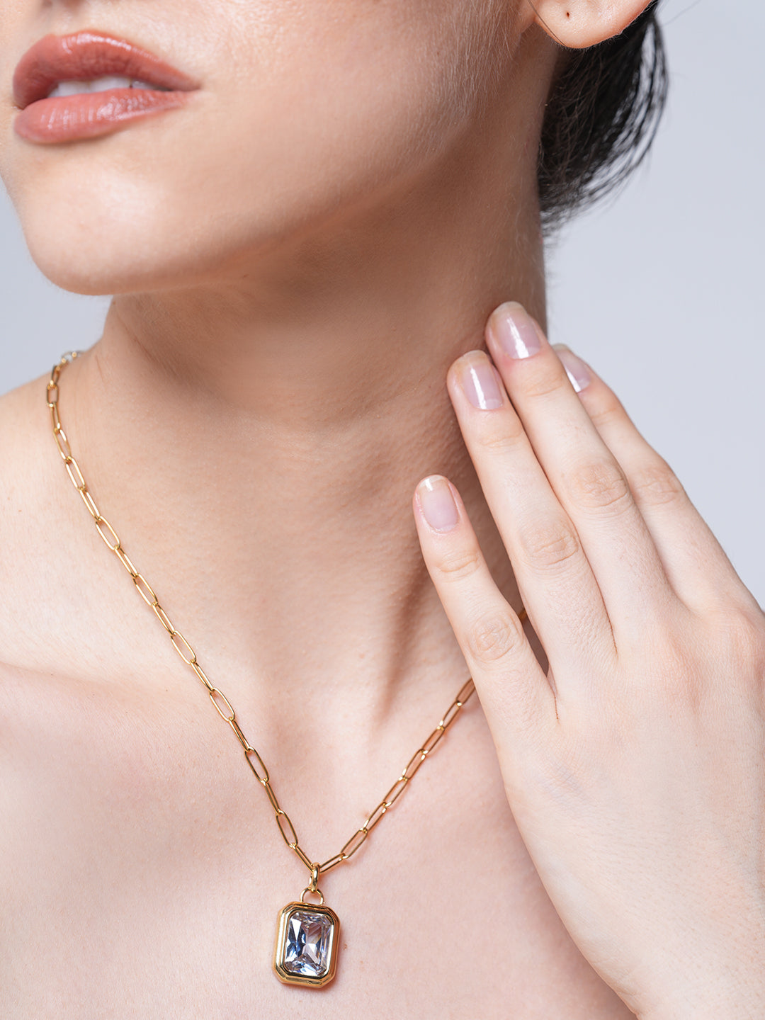 Natural Stone Pendant Necklace