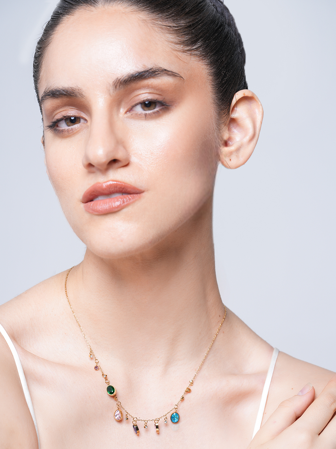 Colorful Cubic Zirconia Necklace