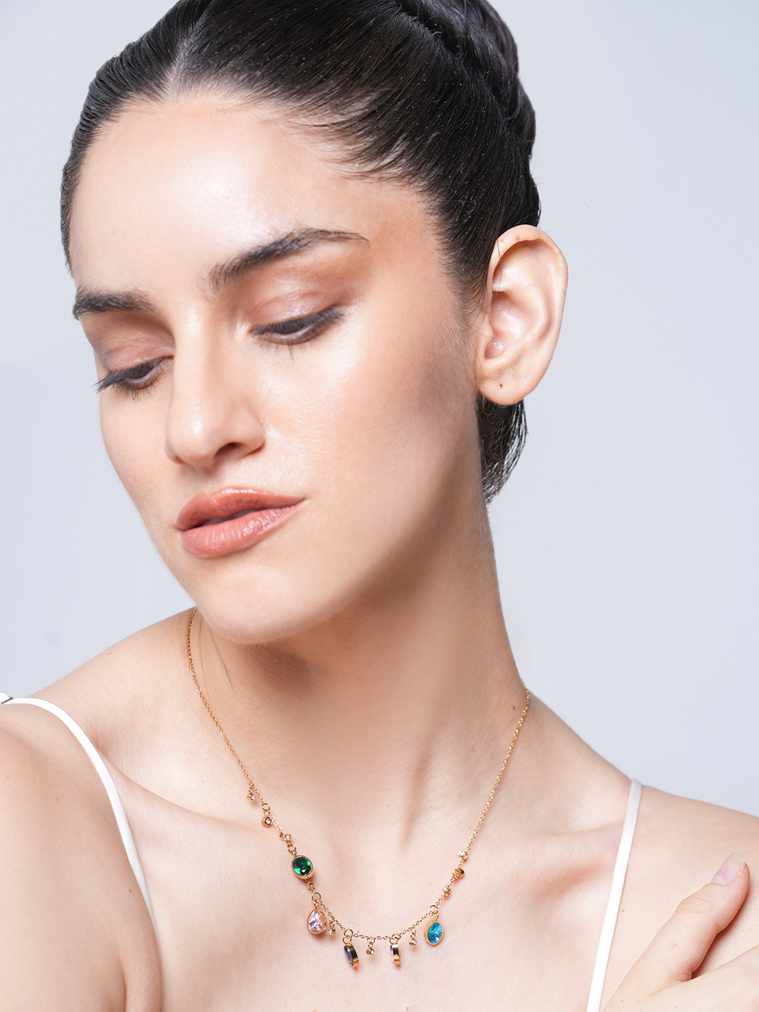 Colorful Cubic Zirconia Necklace