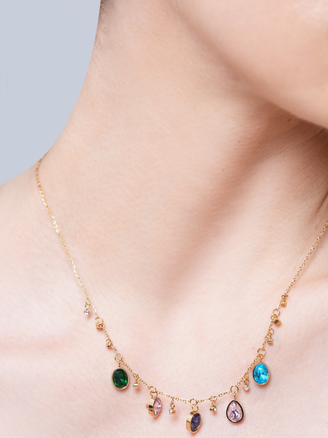 Colorful Cubic Zirconia Necklace