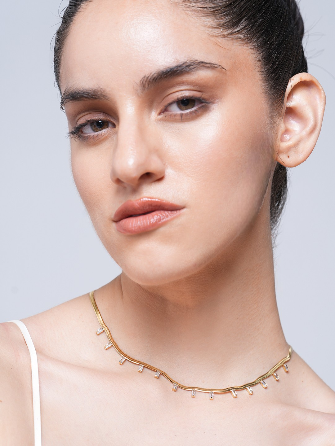 Real Gold Flat Snake Chain