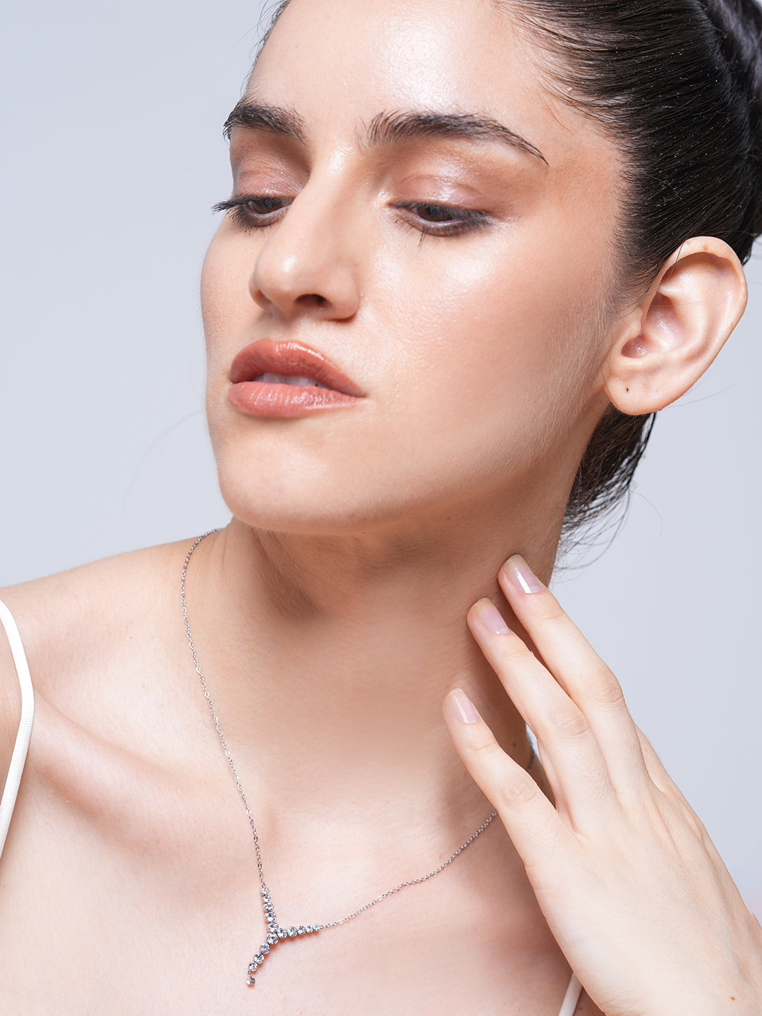 Exquisite Bling Cubic Zirconia Y- Shape Chic Necklace