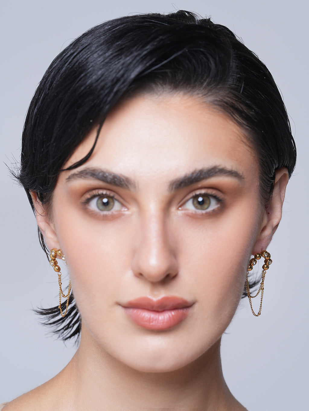 Delicate Chain CZ Hoops