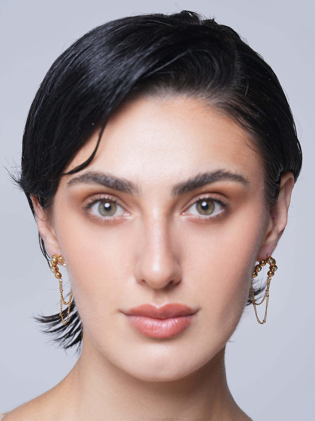 Delicate Chain CZ Hoops