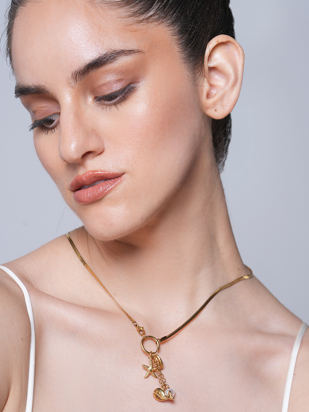 Classic Gold Shell Conch Necklace