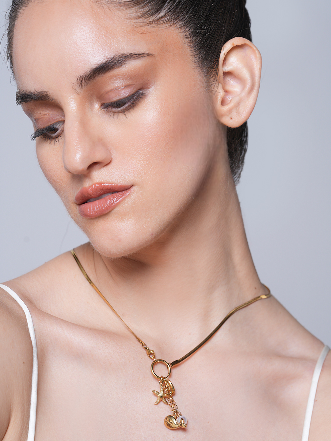 Classic Gold Shell Conch Necklace