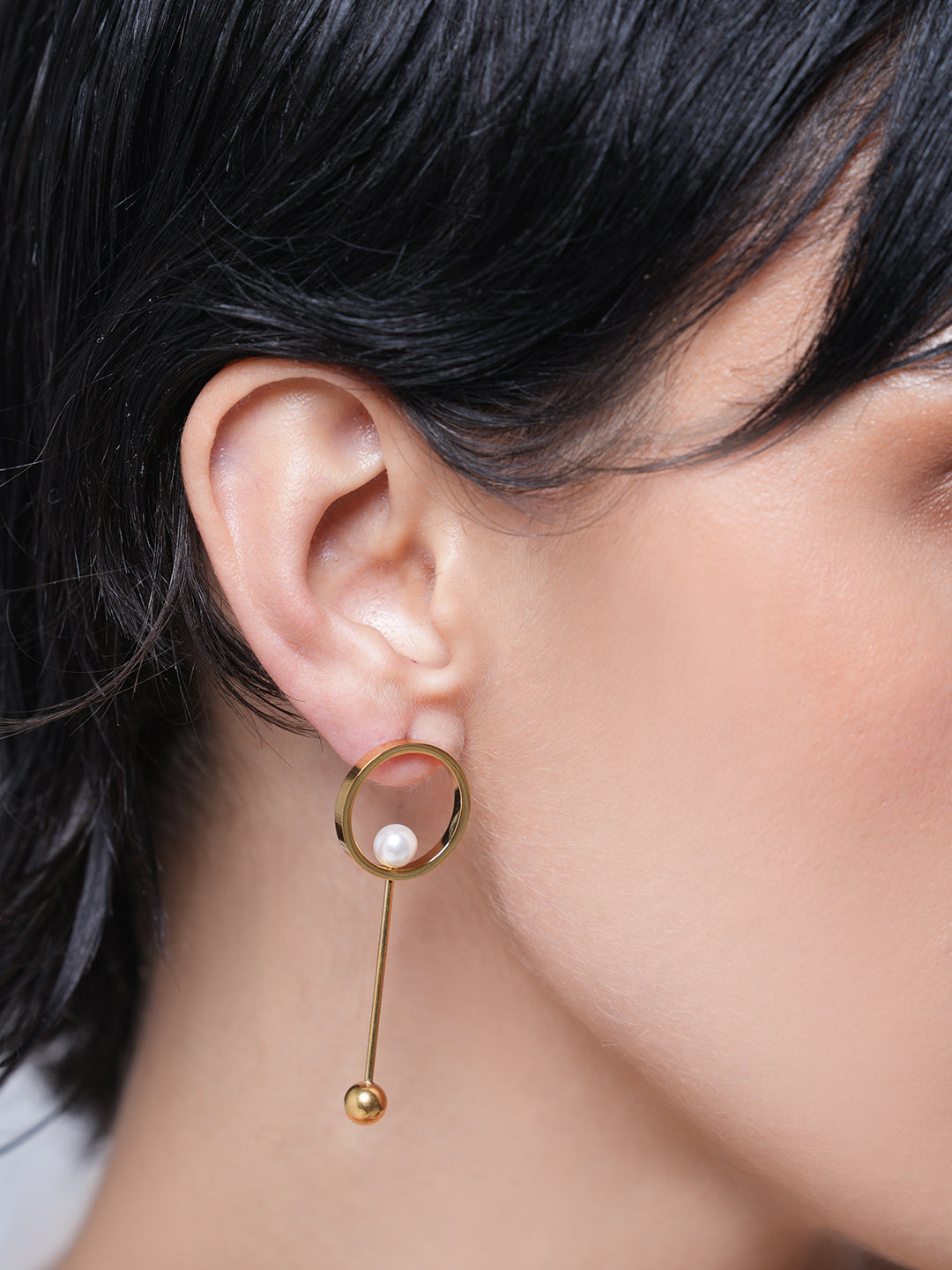 Long Drop Studs Earrings