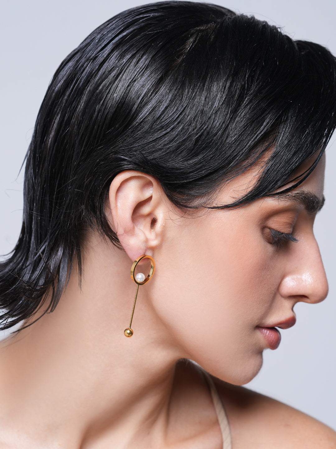 Long Drop Studs Earrings