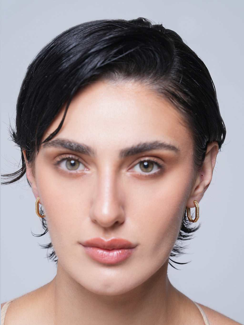 White CZ Hoops