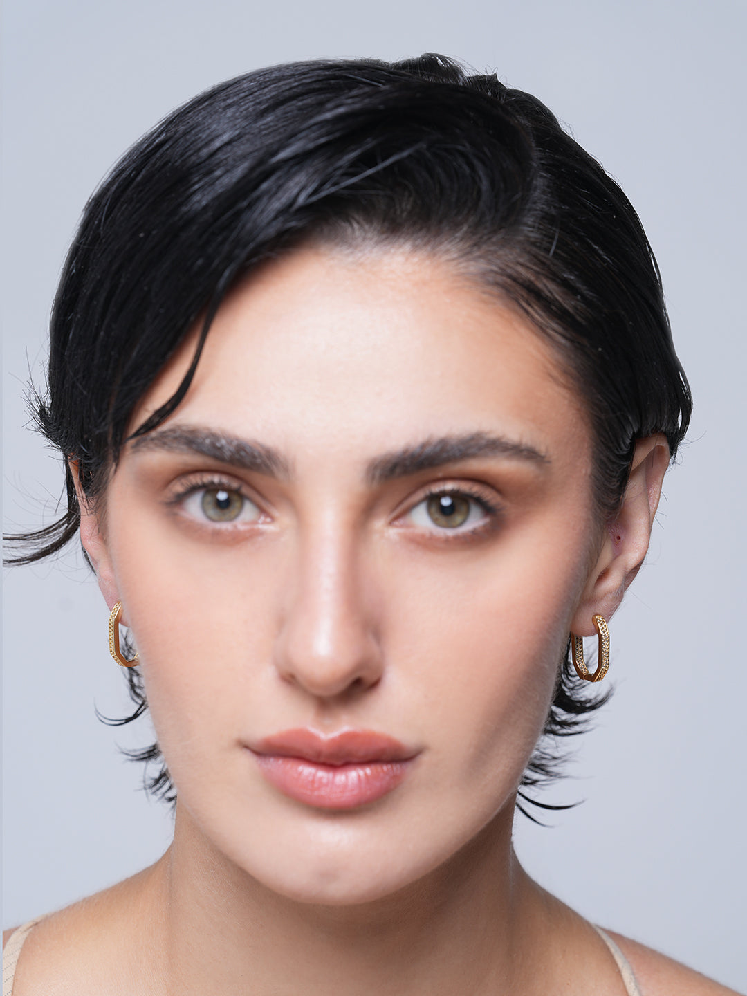 White CZ Hoops