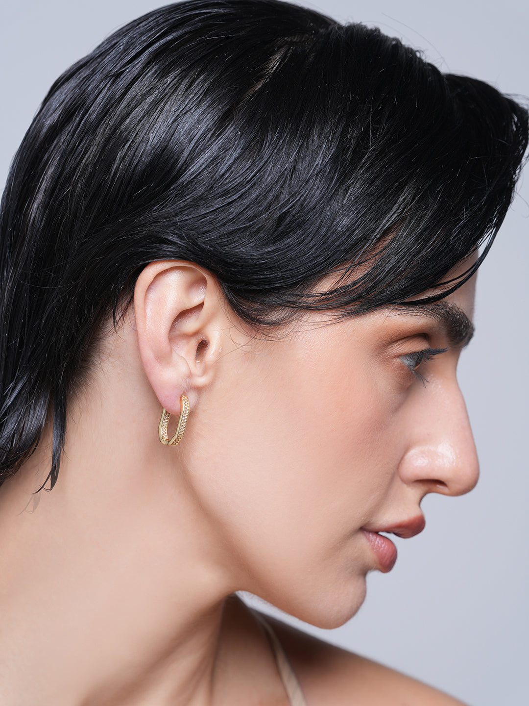 White CZ Hoops