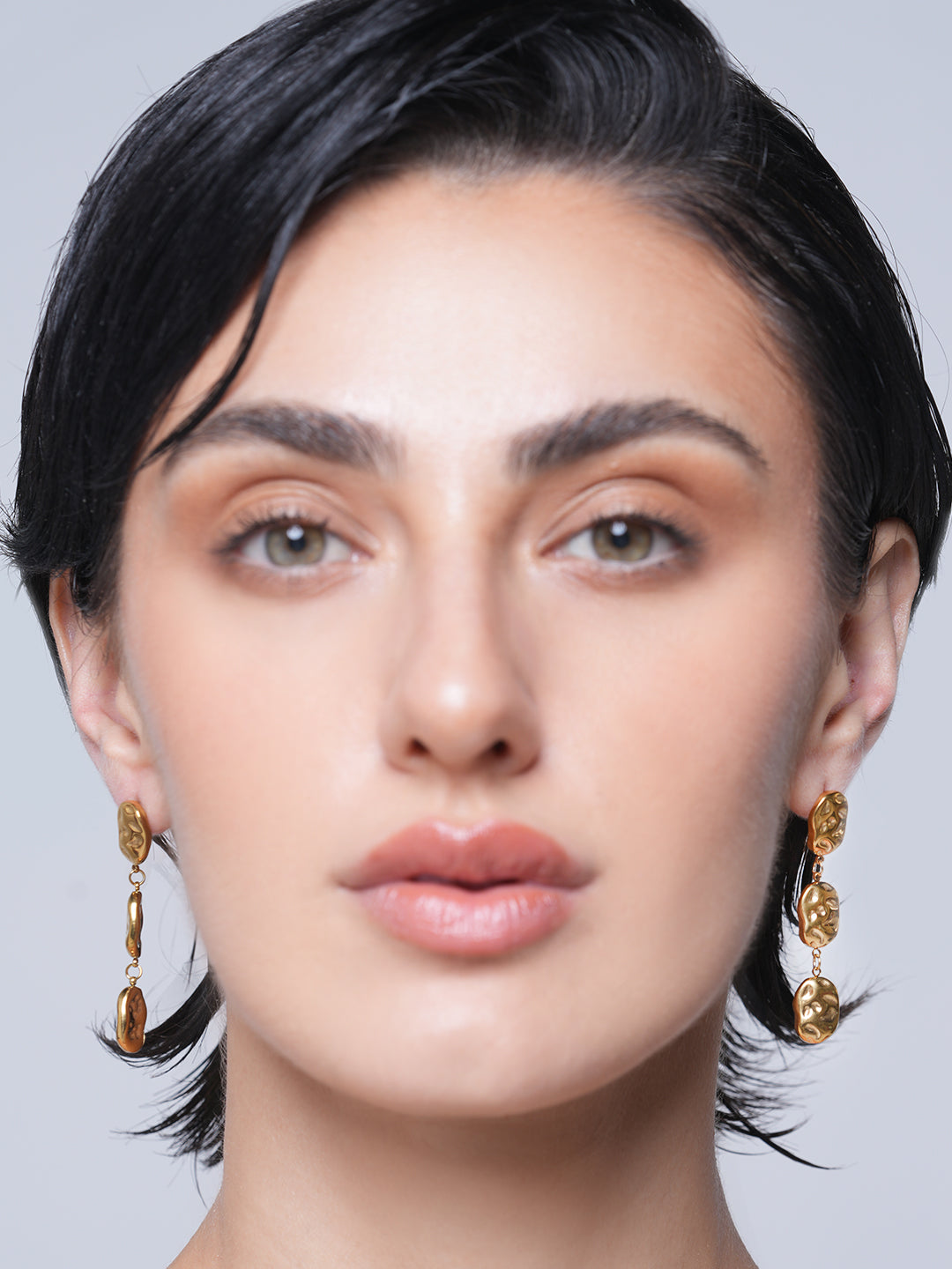 Hammered Drop Dangle Earrings