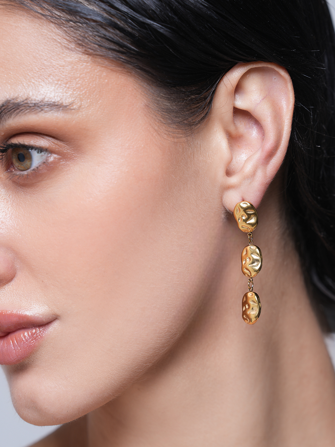 Hammered Drop Dangle Earrings