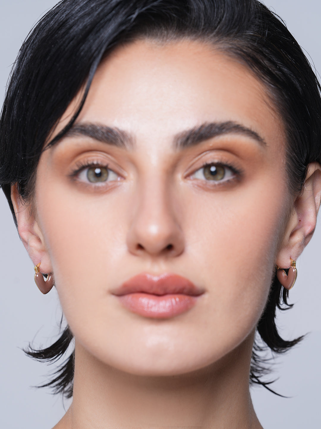 Colored Heart Hoops
