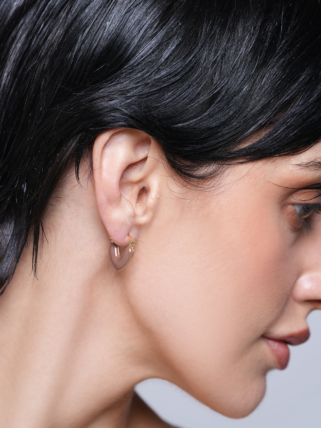Colored Heart Hoops