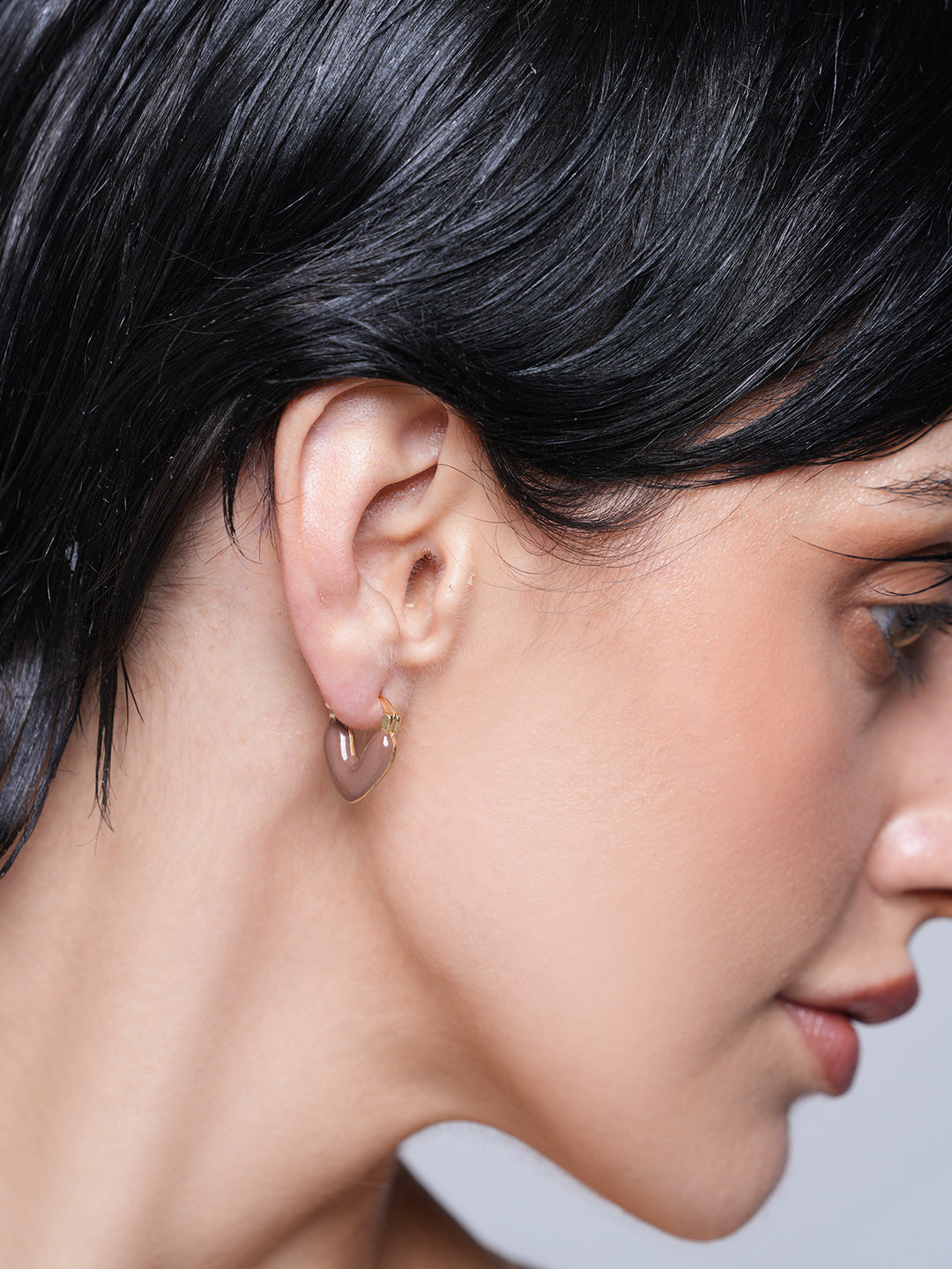 Colored Heart Hoops