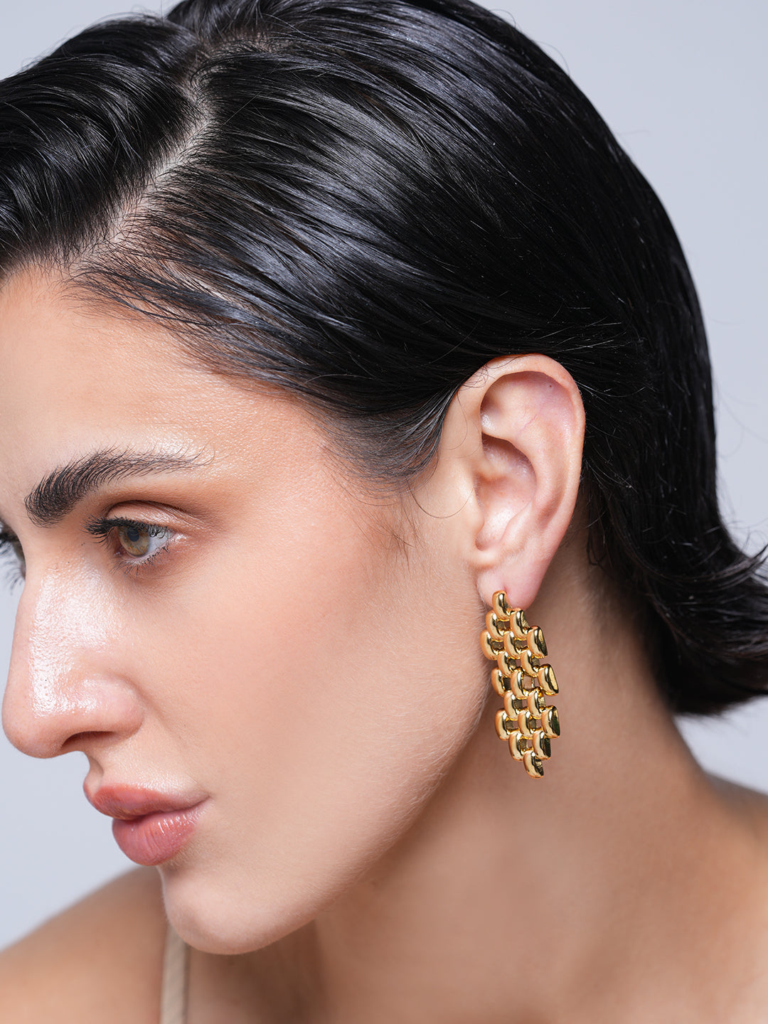 Geometric Chain Drop Earrings