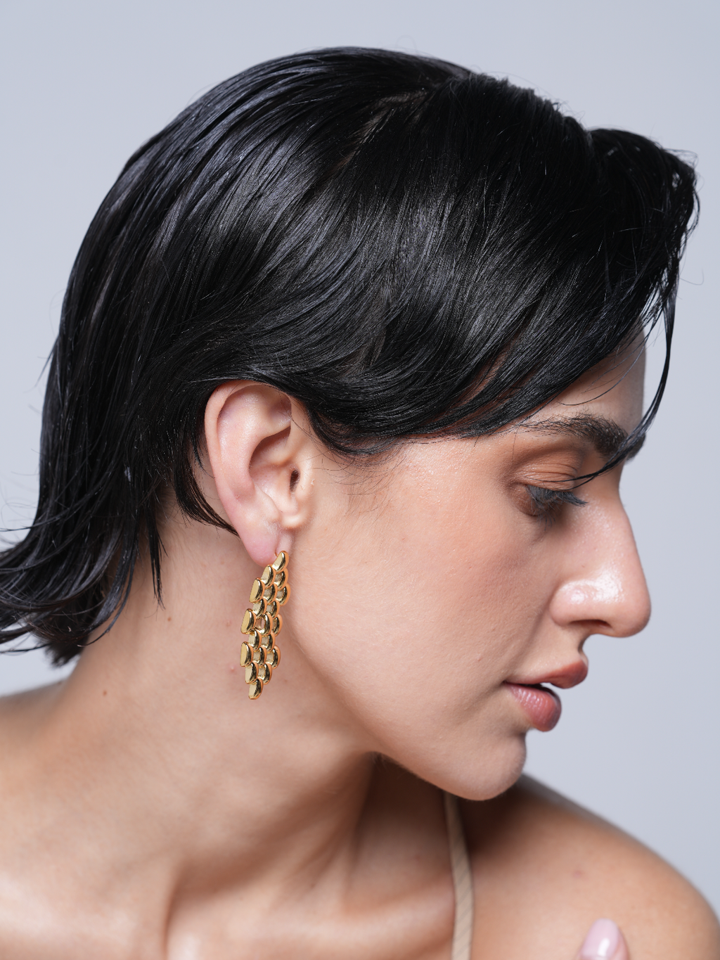 Geometric Chain Drop Earrings