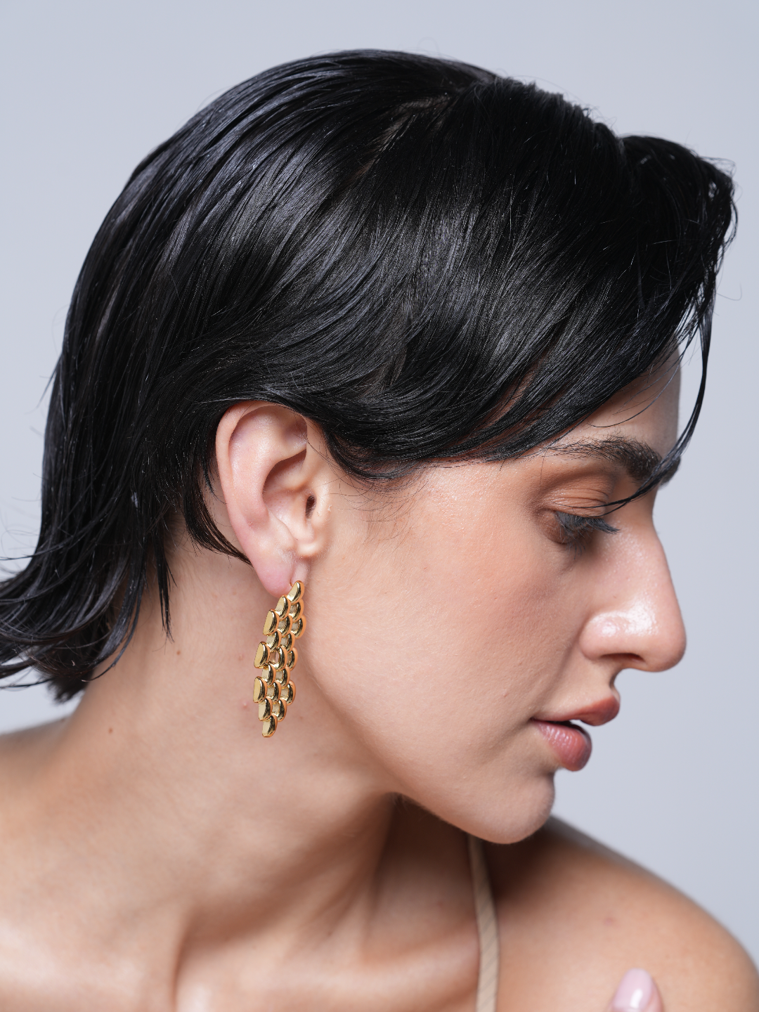 Geometric Chain Drop Earrings