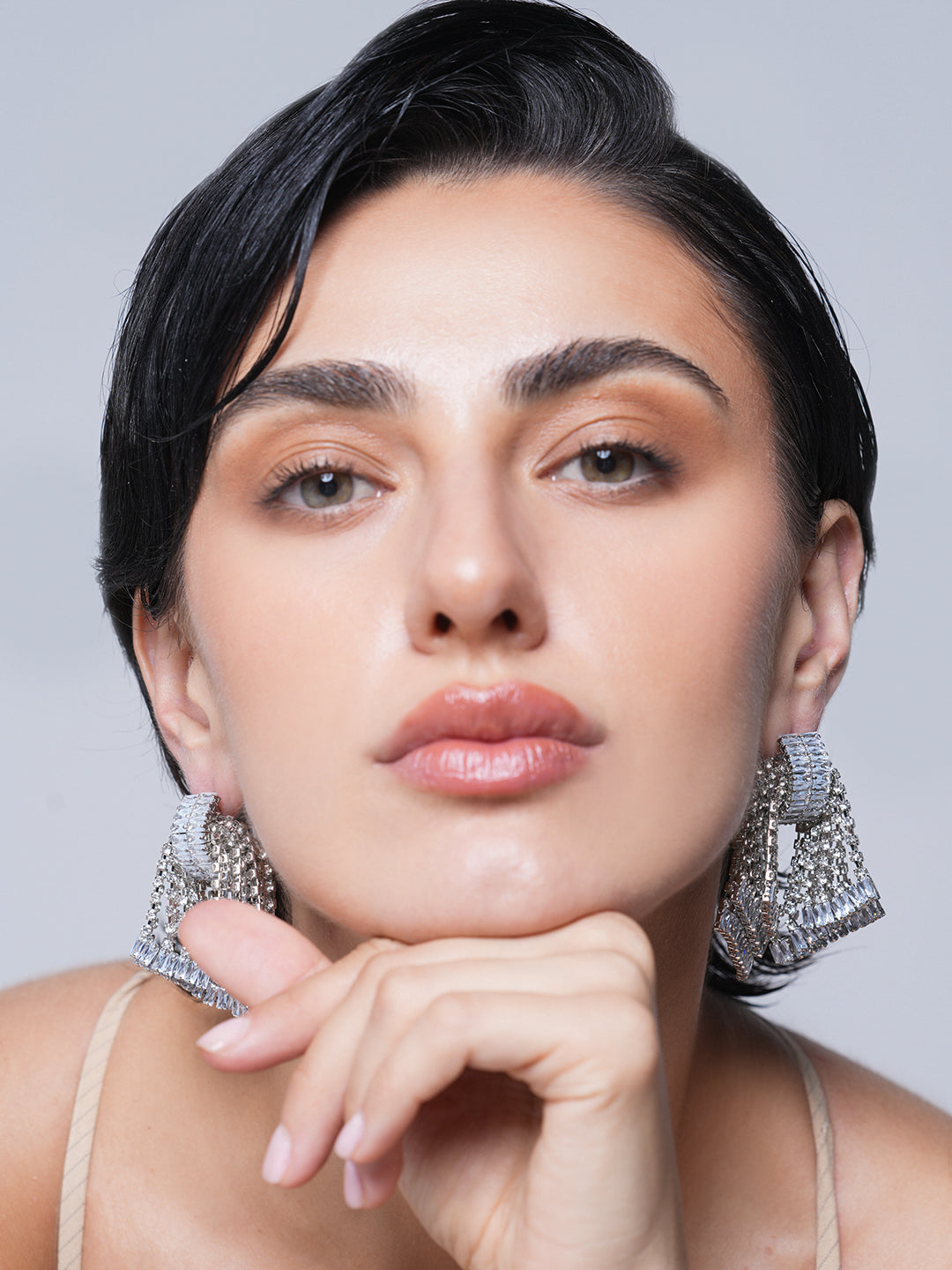 Bow Knot Rhinestones Earrings