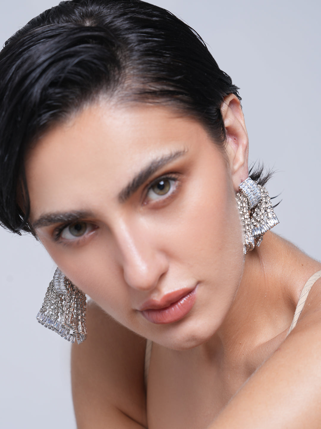 Bow Knot Rhinestones Earrings