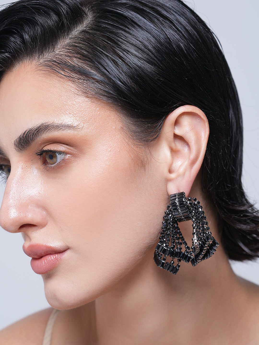 Bow Knot Rhinestones Earrings