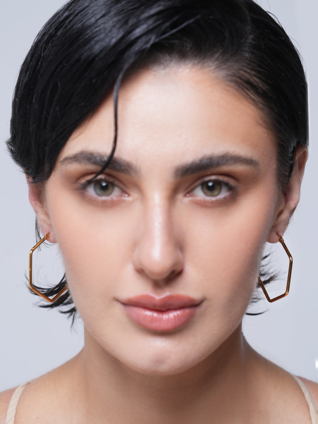 Hexagon Drop Earrings