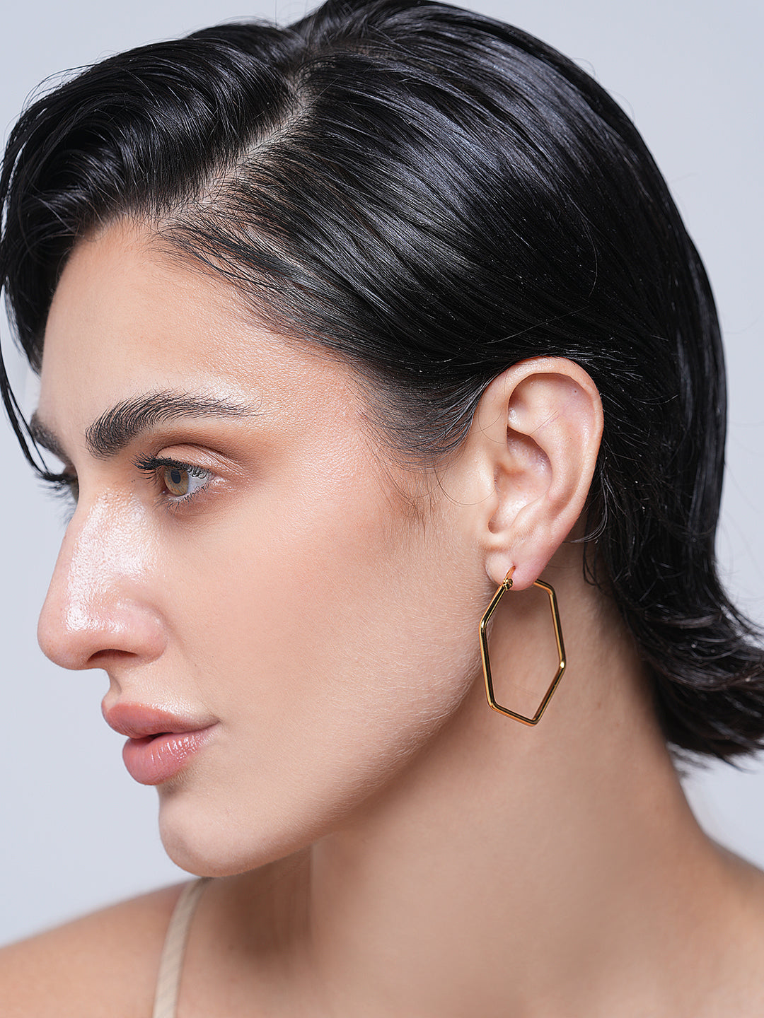 Hexagon Drop Earrings