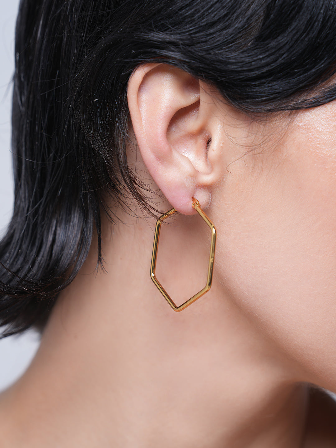 Hexagon Drop Earrings