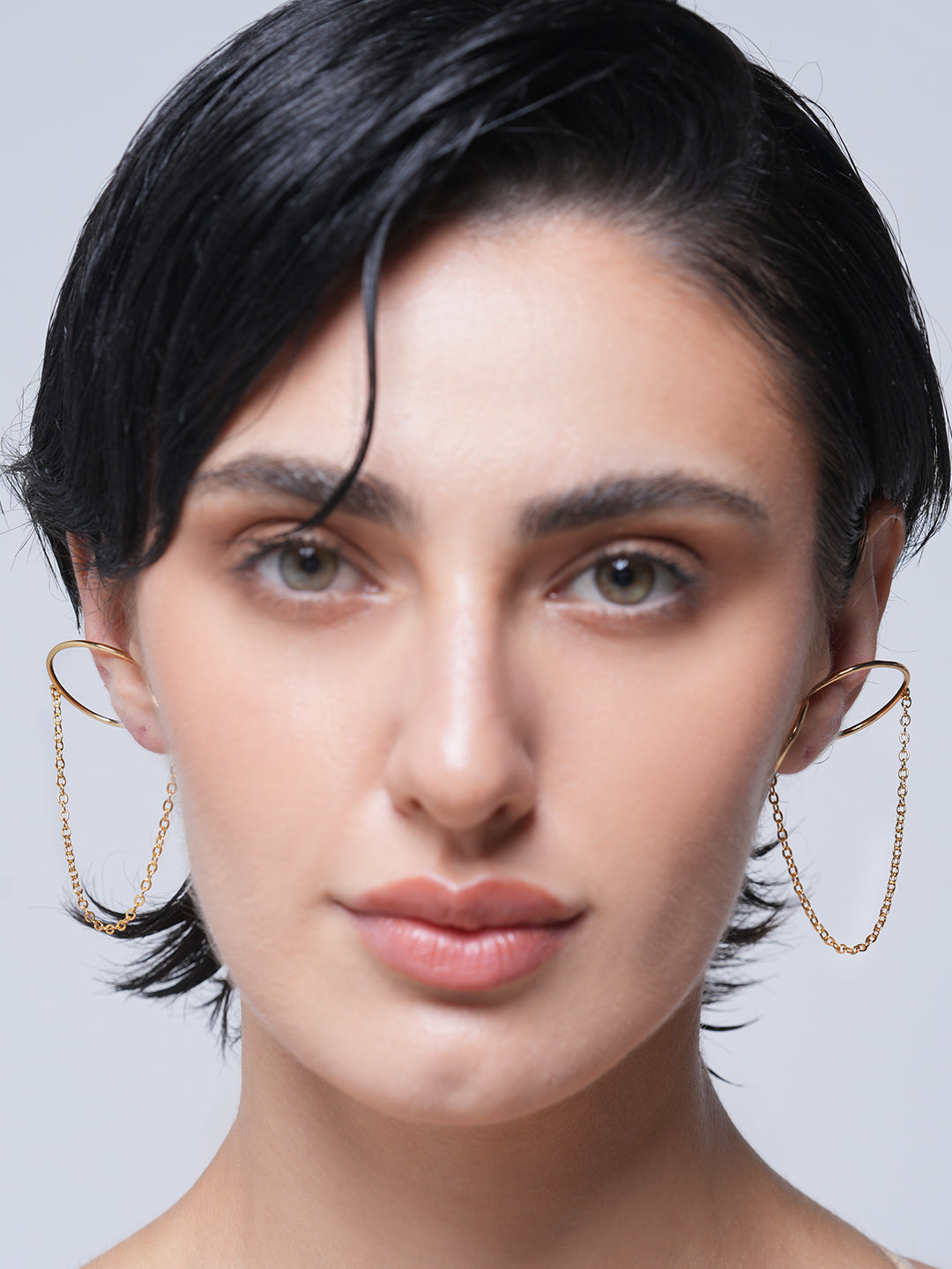 Curve Line Chain Ear Cuff Clip Without Piercing Cuff Earrings