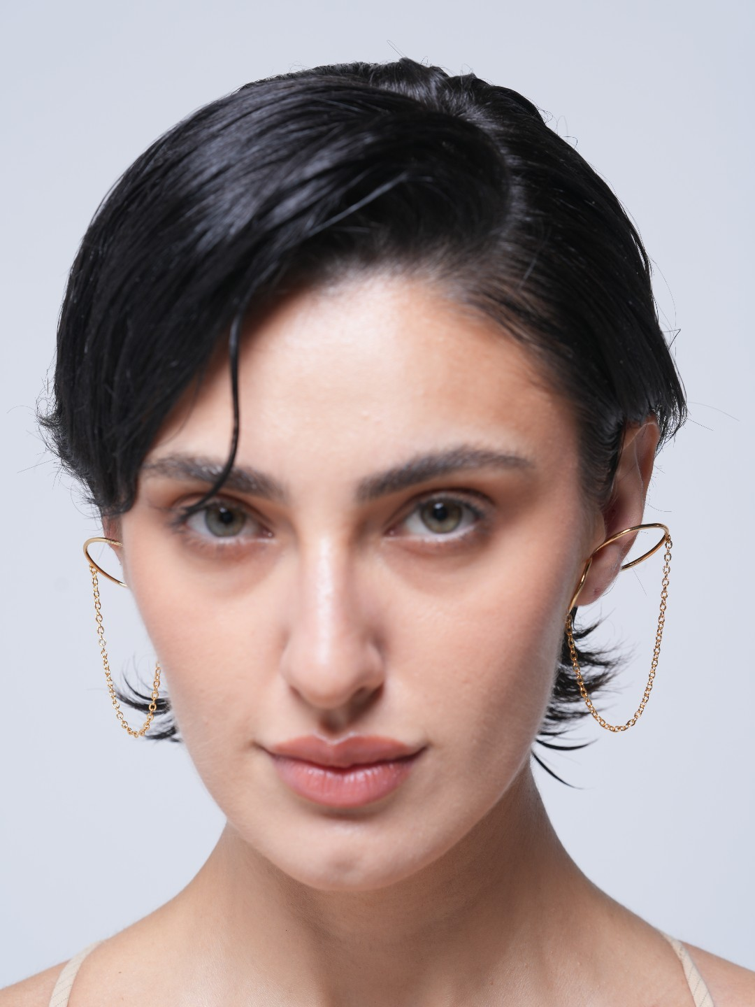 Curve Line Chain Ear Cuff Clip Without Piercing Cuff Earrings