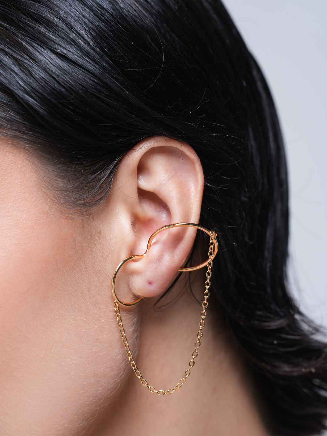 Curve Line Chain Ear Cuff Clip Without Piercing Cuff Earrings