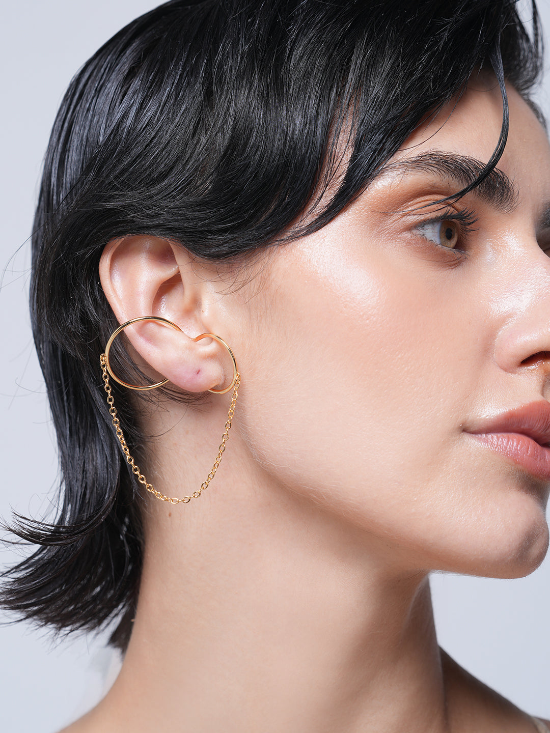 Curve Line Chain Ear Cuff Clip Without Piercing Cuff Earrings