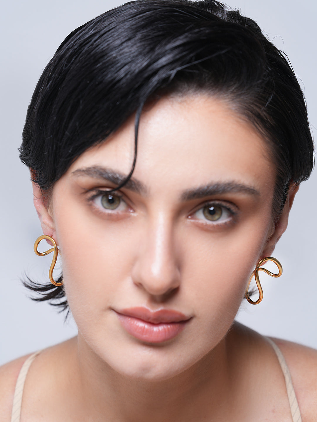 Irregular Wave Curve Curvy Earring