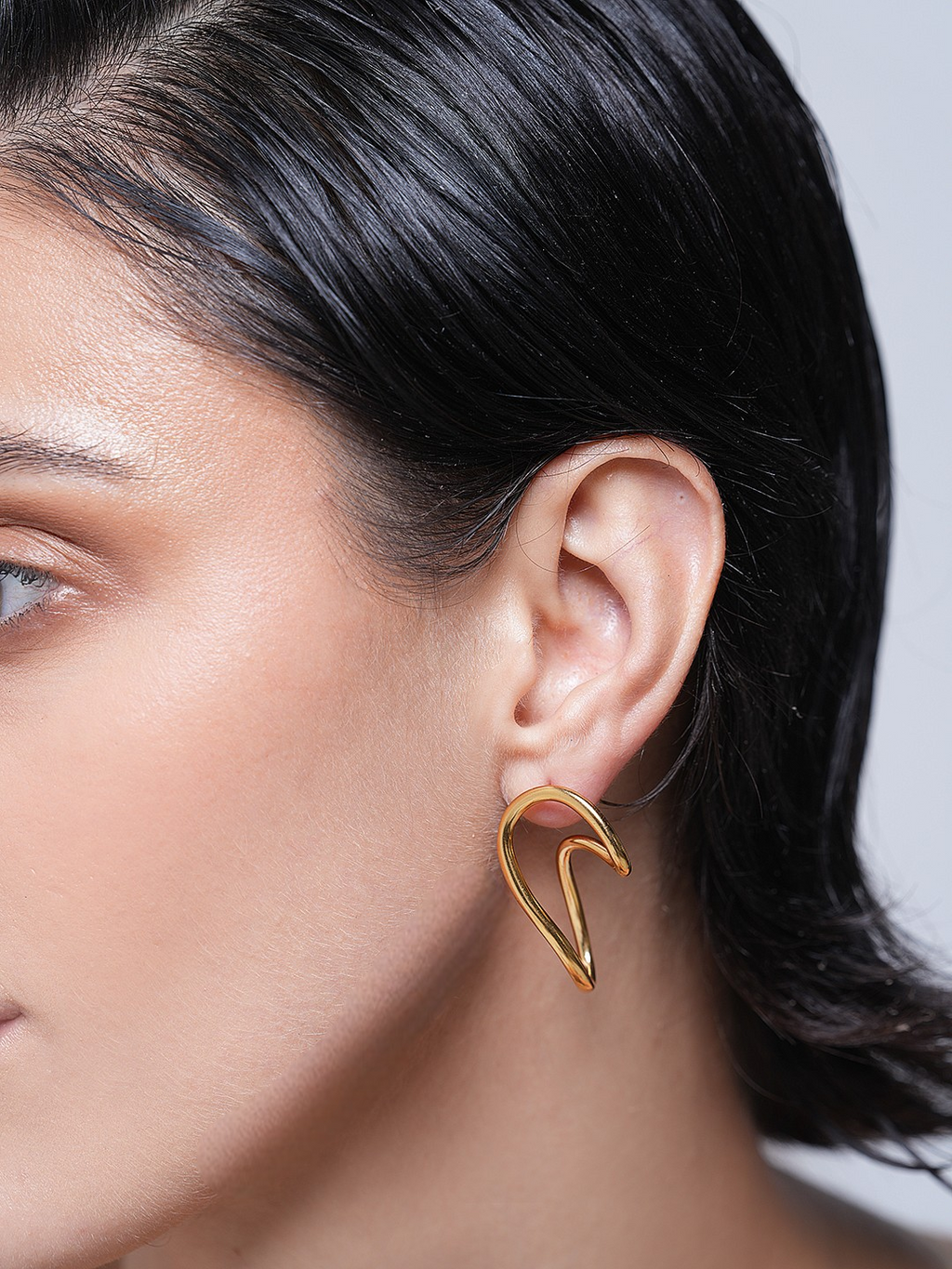 Irregular Wave Curve Curvy Earring