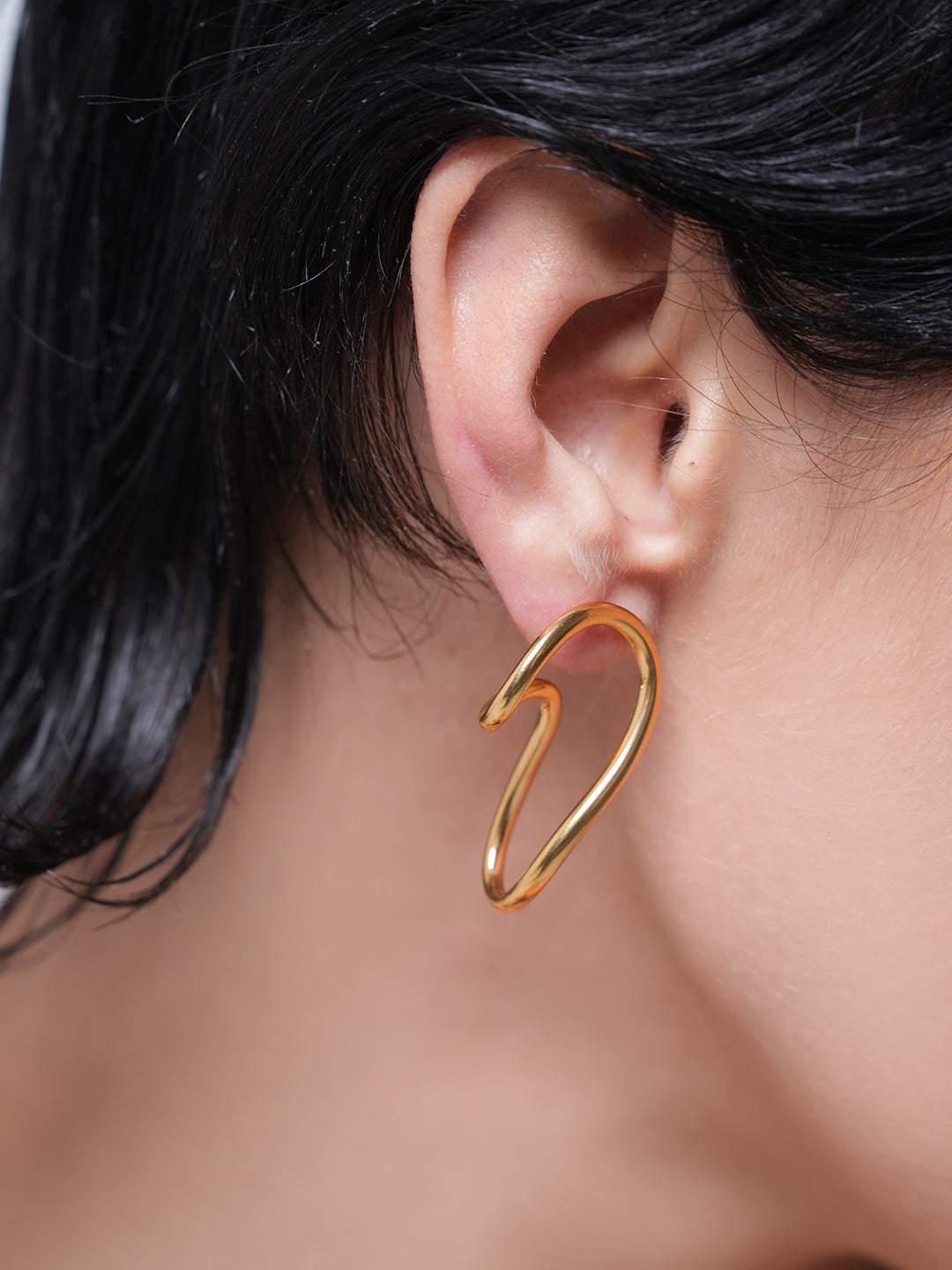 Irregular Wave Curve Curvy Earring