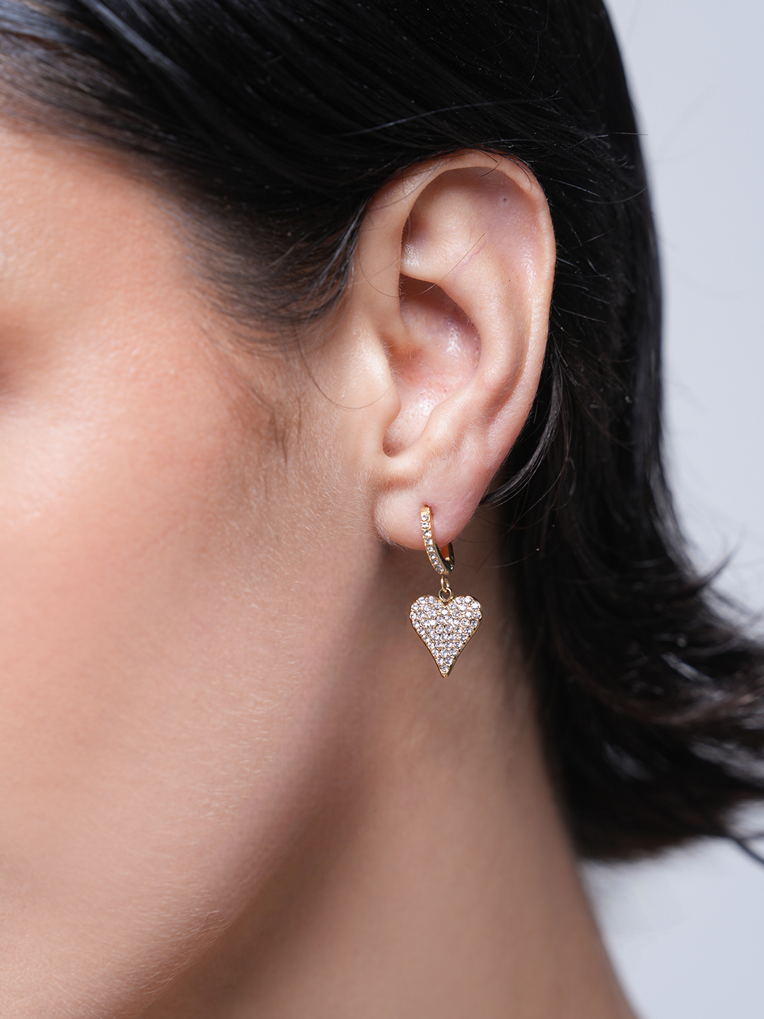 CZ Heart Earrings