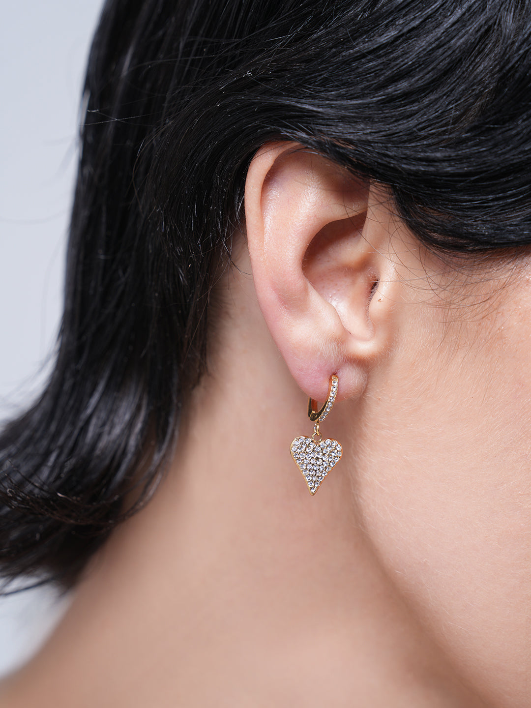 CZ Heart Earrings