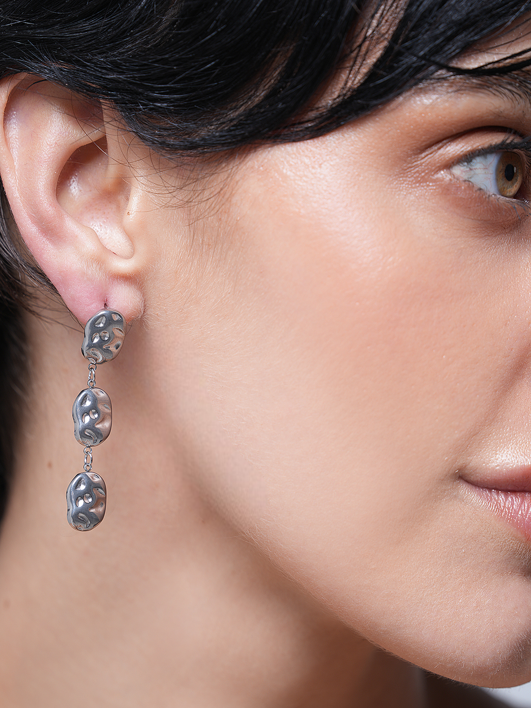 Hammered Drop Dangle Earrings
