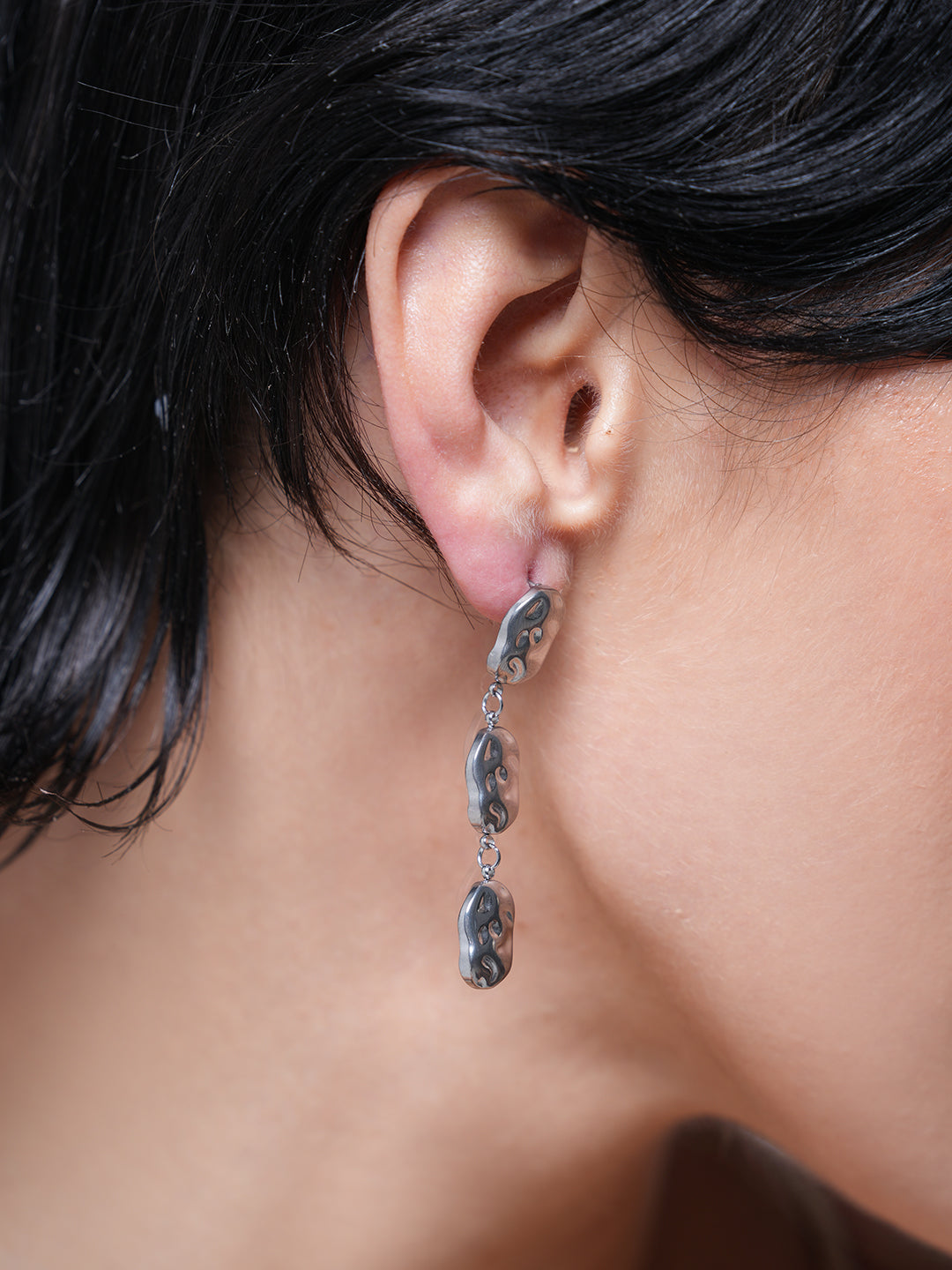 Hammered Drop Dangle Earrings