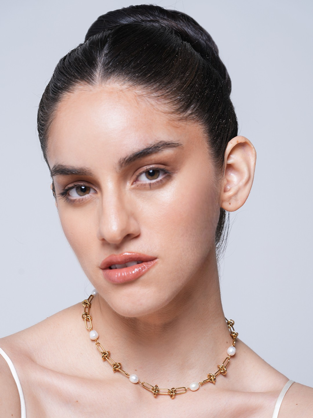 Natural Pearl Stainless Steel Chain with Bracelet