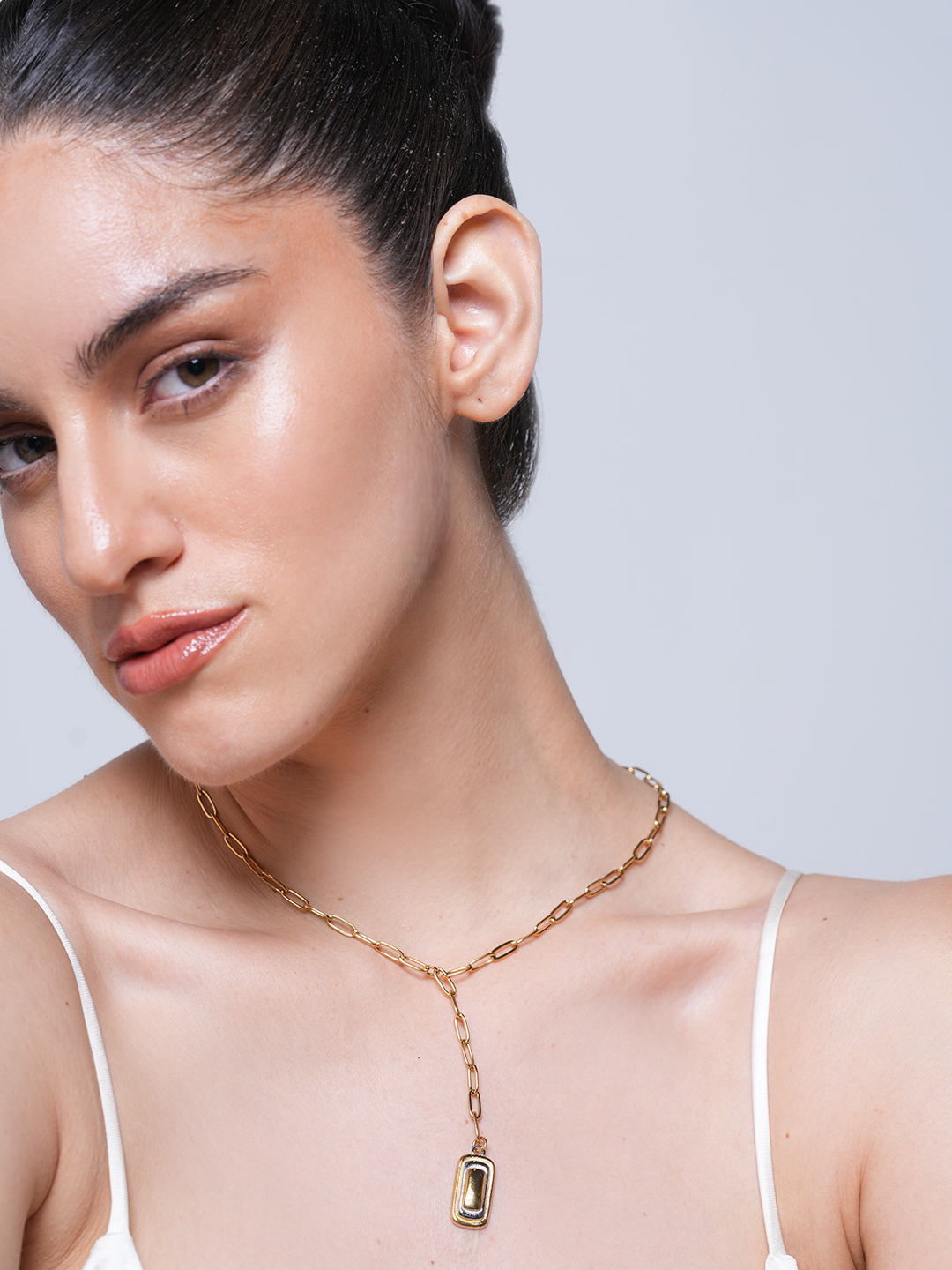 18k Gold-Plated Clavicle Chain Fashion Pendant Necklace