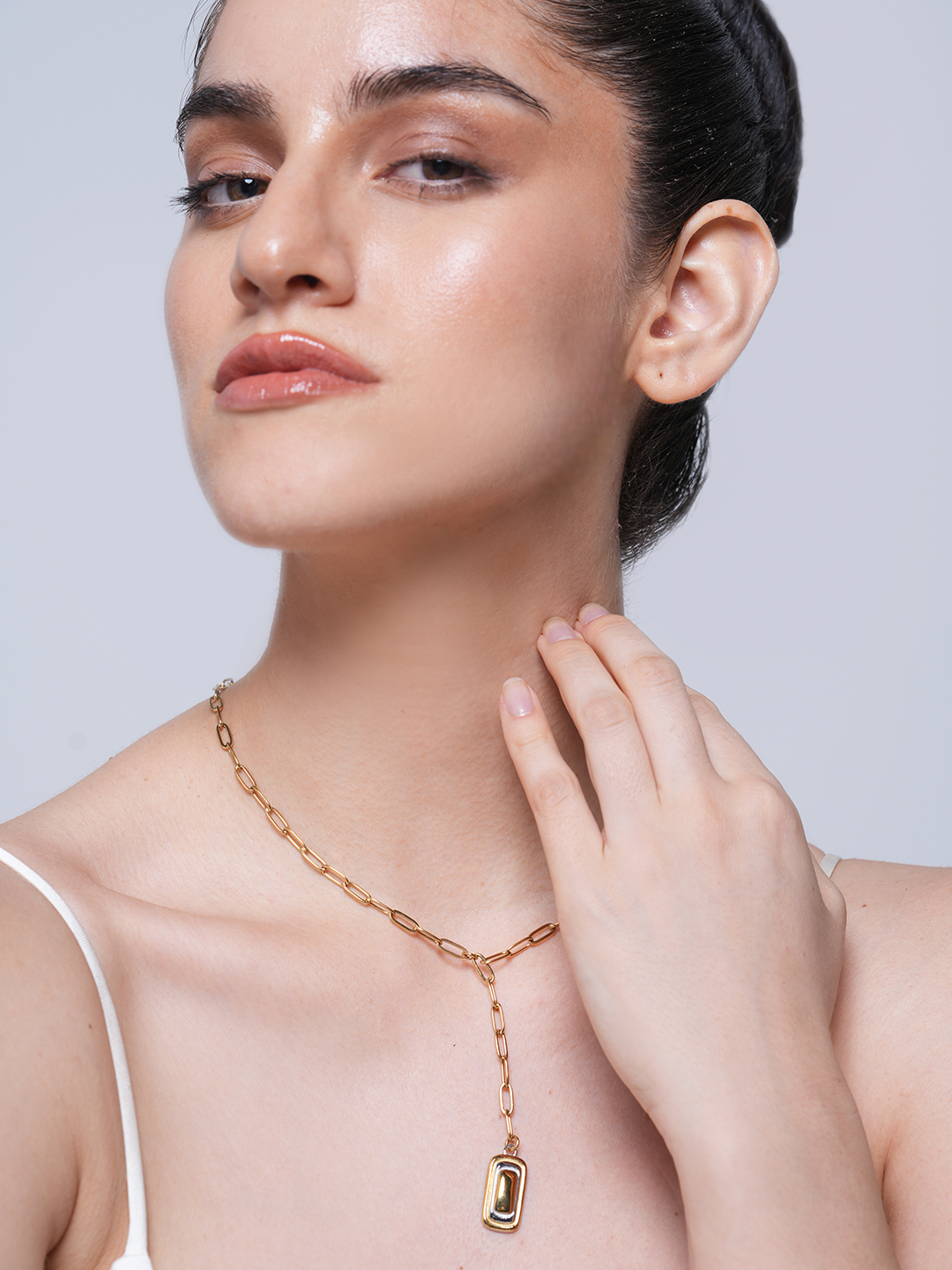 18k Gold-Plated Clavicle Chain Fashion Pendant Necklace