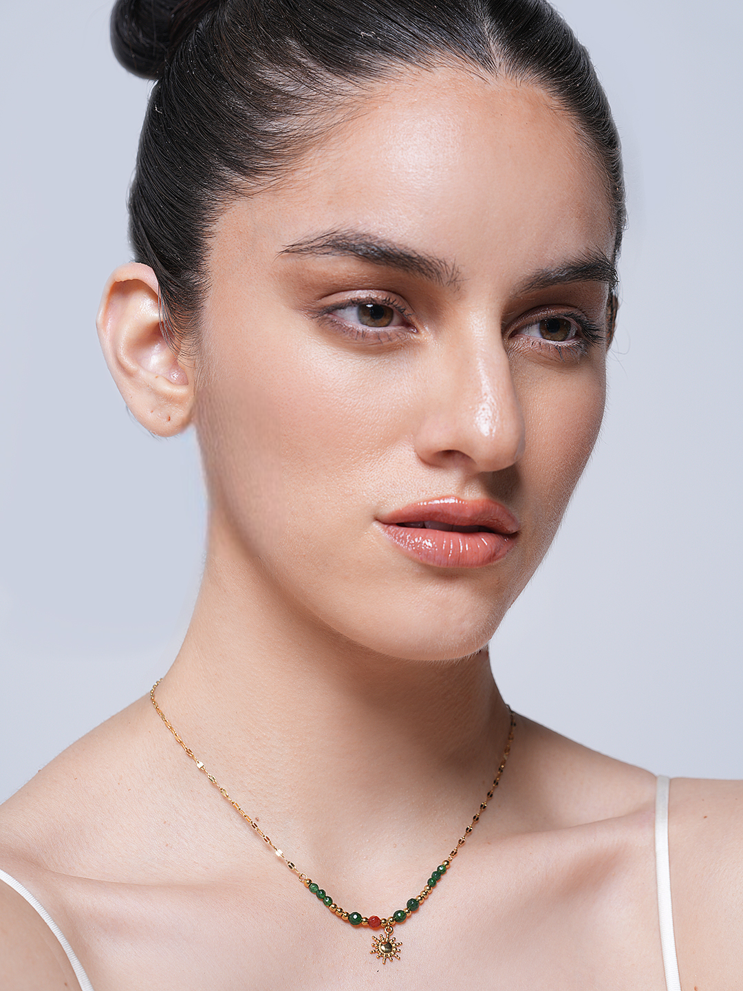 Geometric Stainless Steel Plating Pendant Necklace