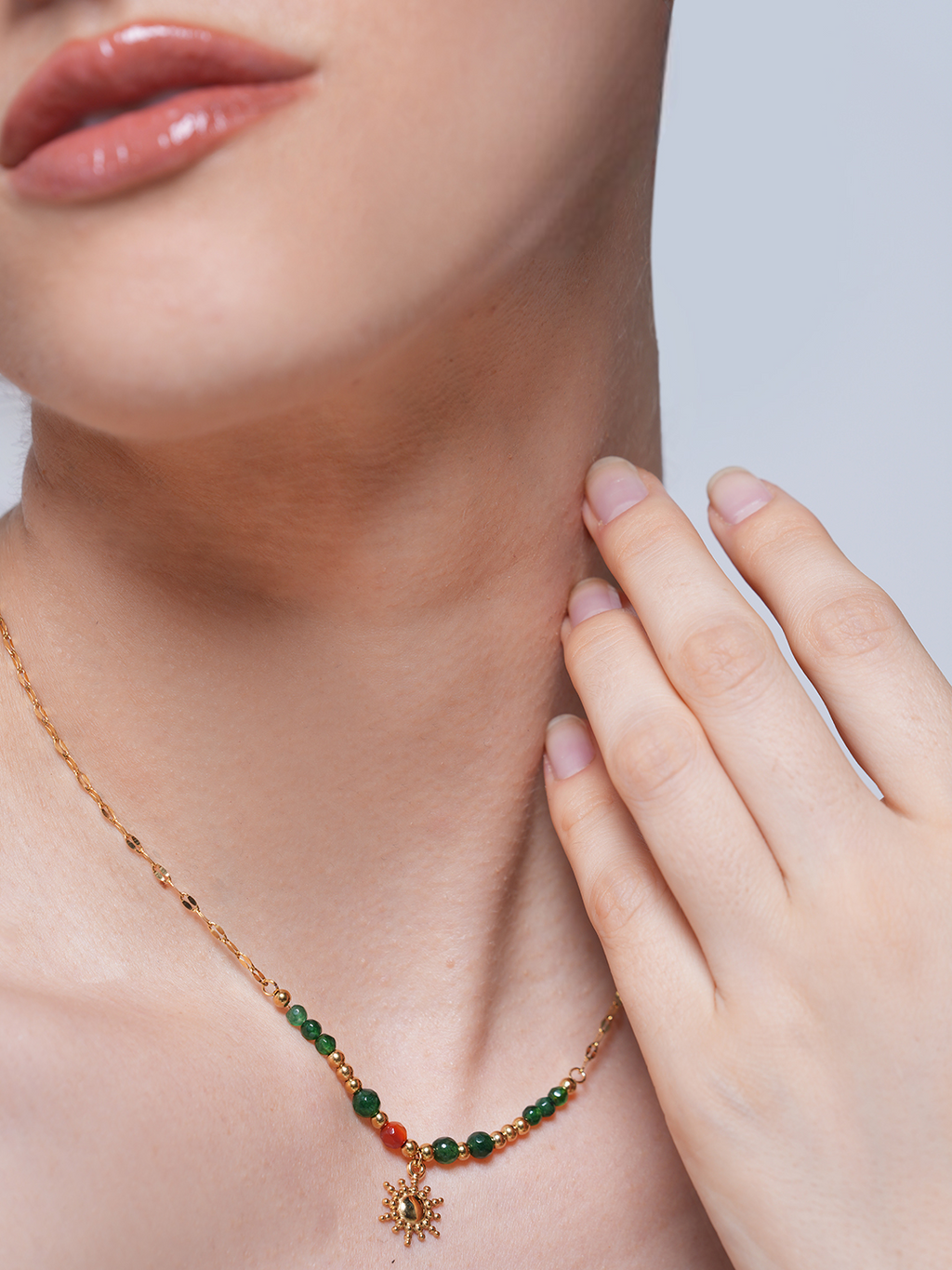 Geometric Stainless Steel Plating Pendant Necklace