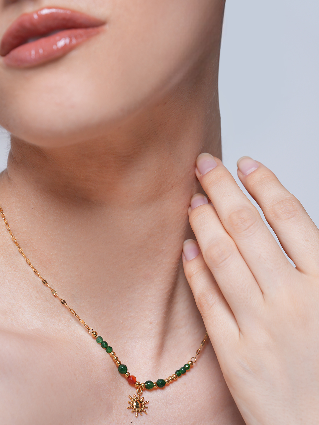 Geometric Stainless Steel Plating Pendant Necklace