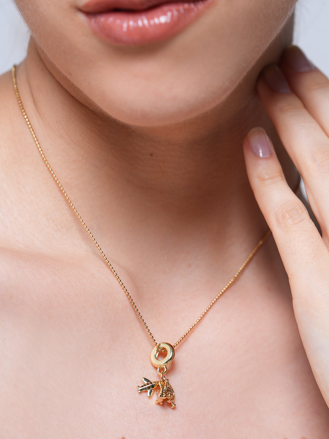 Zircon Camera Globe Diamond Necklace