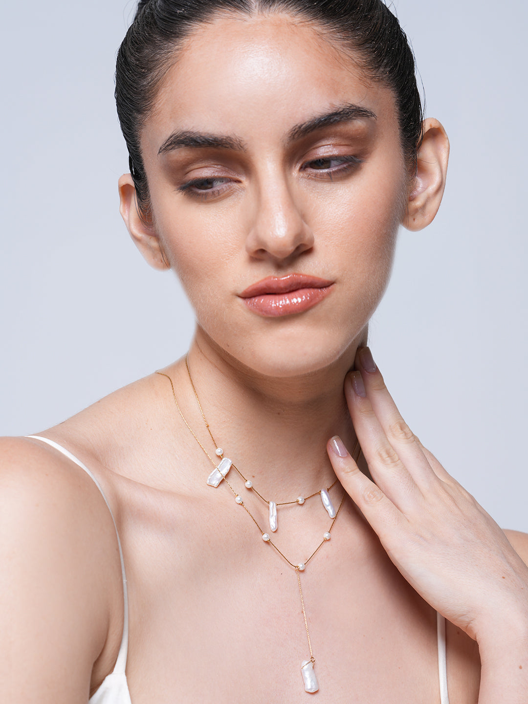 Natural Baroque Pearl Pendant Necklace