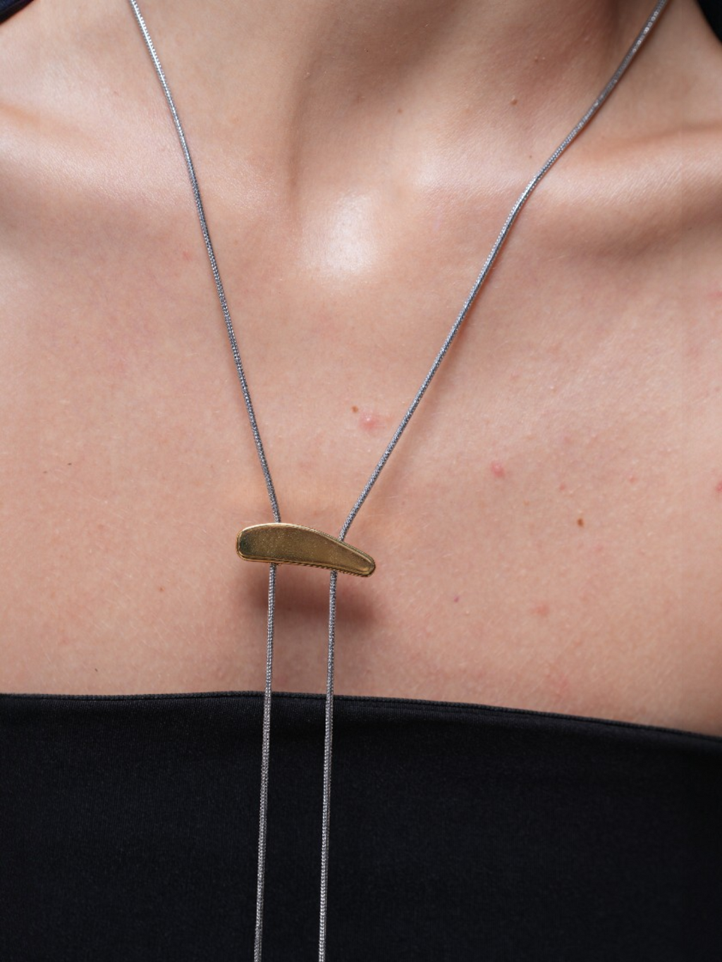 Metal Pendant Long Necklace