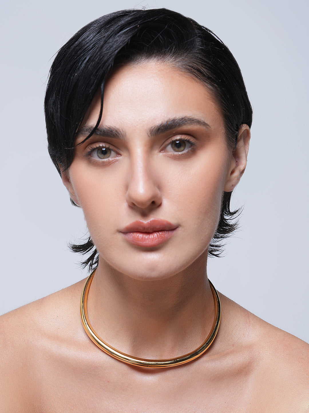 Gold Plated Open Choker Necklace